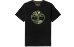 Timberland T Shirts Men's Black Crew Neck Moderate Straight Fit