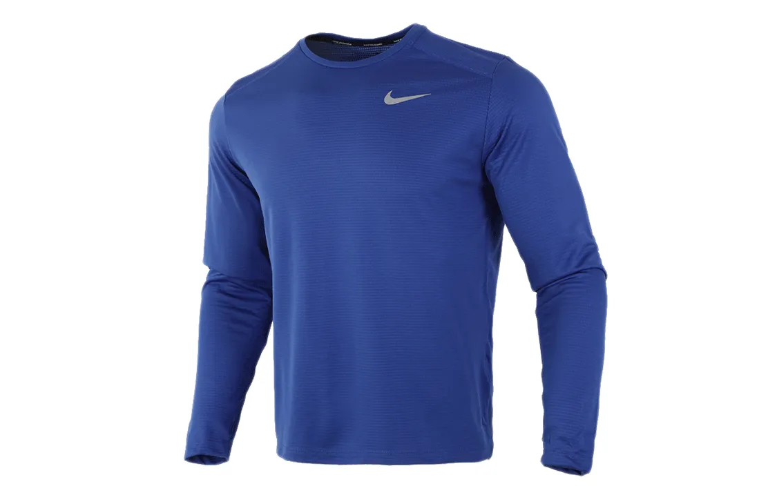 Nike T-Shirts Men's Royal Blue Crew Neck Moderate Straight Fit