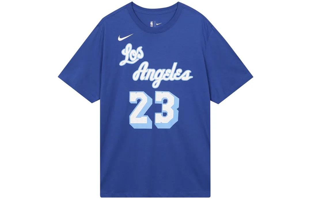 Nike T Shirts Men's Rush Blue Crew Neck Moderate Straight Fit