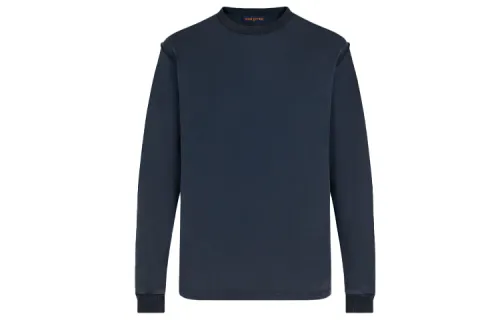 LOUIS VUITTON New Quarterly Products Of LV T Shirts Men's Blue Crew Neck Moderate Straight Fit