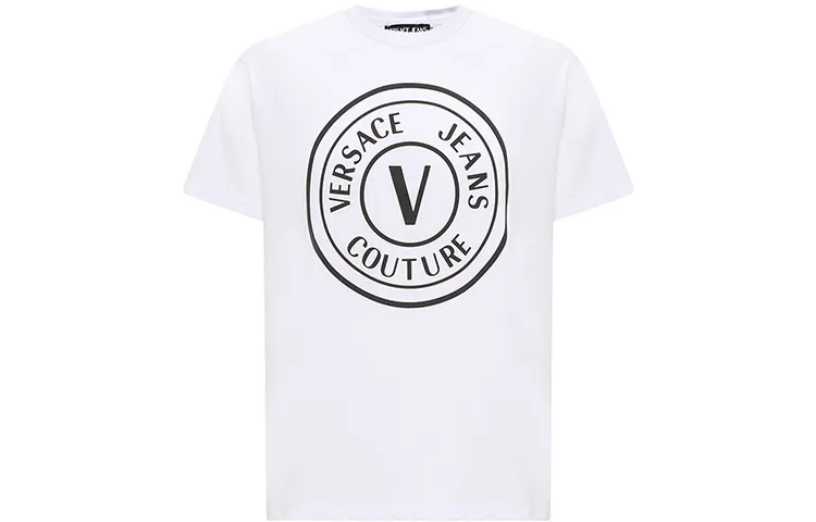 VERSACE JEANS COUTURE Logo Printed Crewneck T Shirt
