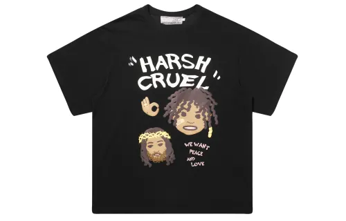 HARSH AND CRUEL T Shirts Unisex Crew Neck Moderate Straight Fit