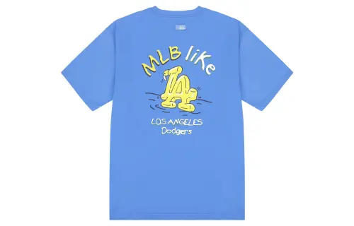 MLB Los Angeles Dodgers T Shirts Unisex Blue Crew Neck Moderate Straight Fit