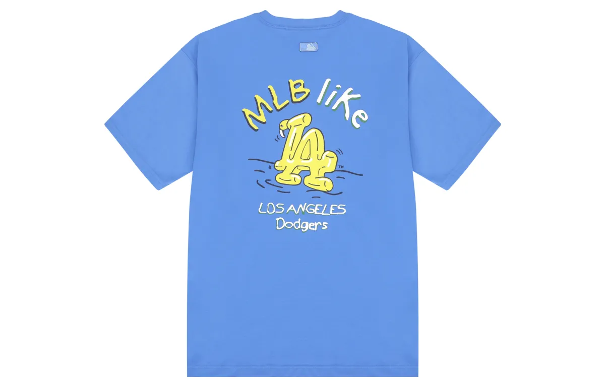 MLB Los Angeles Dodgers T-Shirts Unisex Blue Crew Neck Moderate