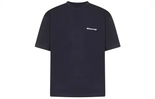 Balenciaga T Shirt Loose Fit Men's Dark Blue