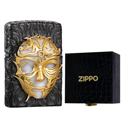 ZIPPO Popular series, stamp inlay, face of Nirvana, limited number, exclusive collection, windproof kerosene lighter, gift box, ghostwritten greeting card, contact customer service for details