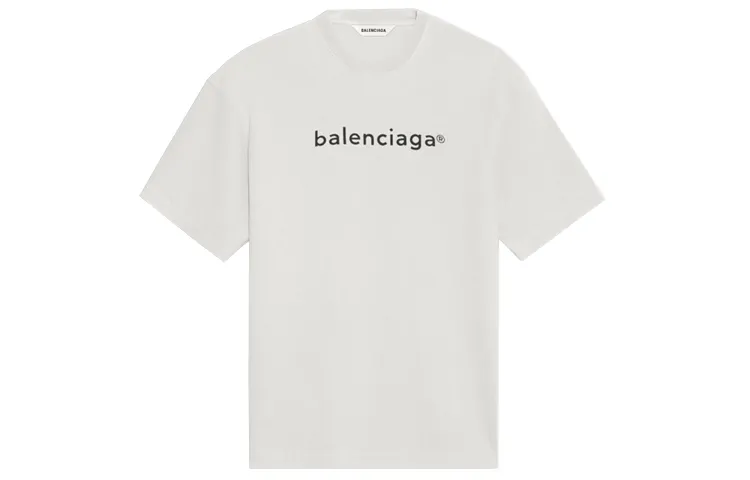 Balenciaga T Shirt Regular Fit Unisex Gray