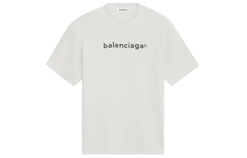 Balenciaga T Shirt Regular Fit Unisex Gray