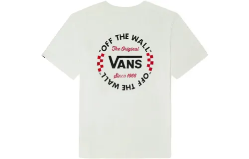 Vans T Shirts Unisex White Crew Neck Moderate Straight Fit