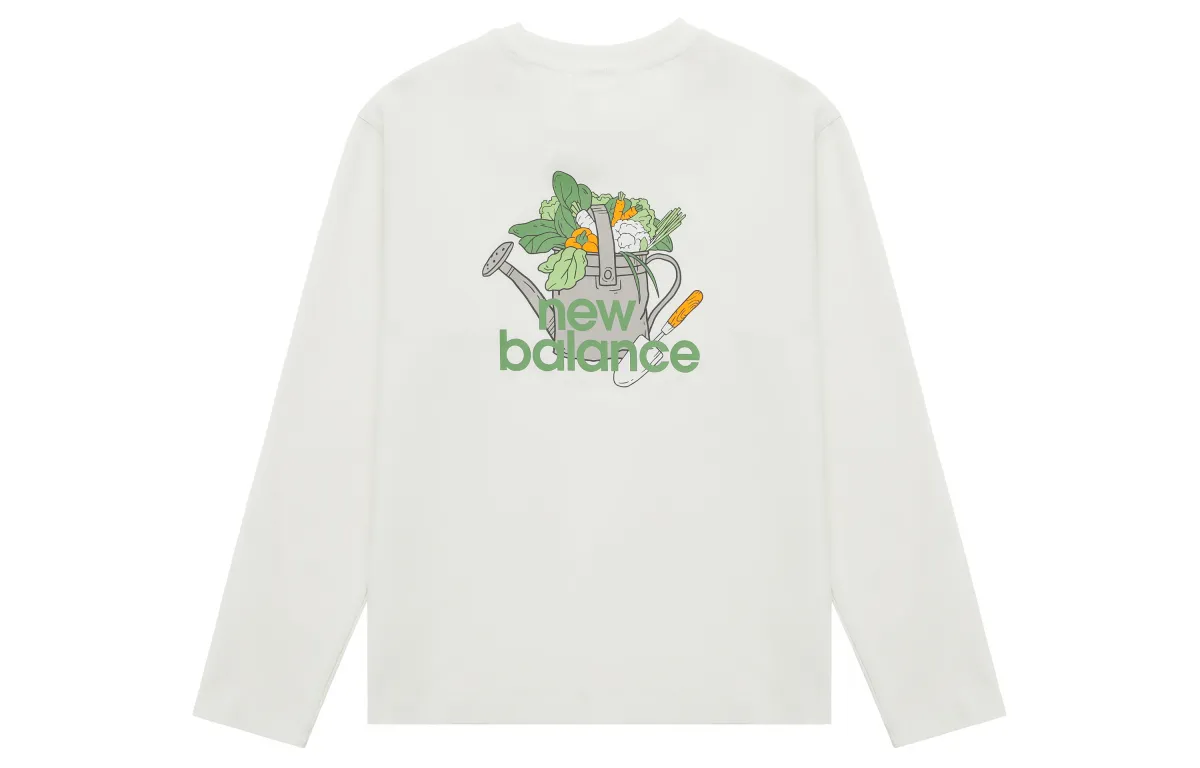 New Balance Drop Shoulder Sleeve T Shirt Unisex White