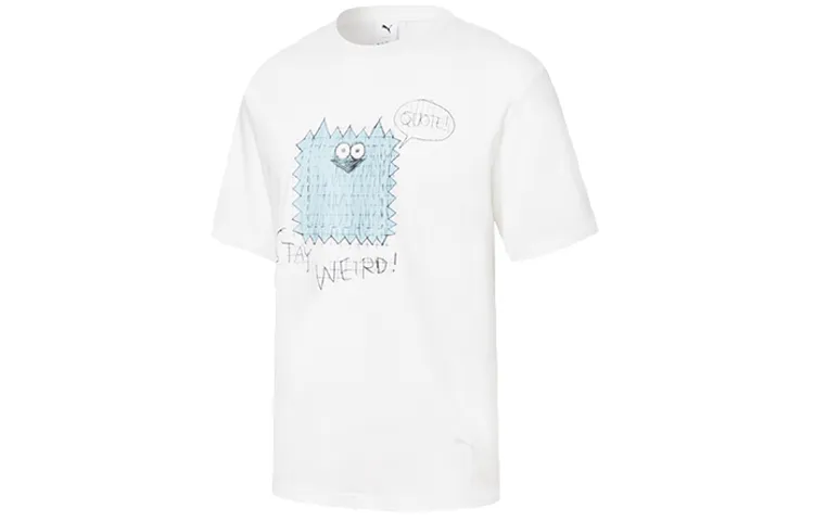 PUMA Drop Shoulder Sleeve T Shirt Men's White
