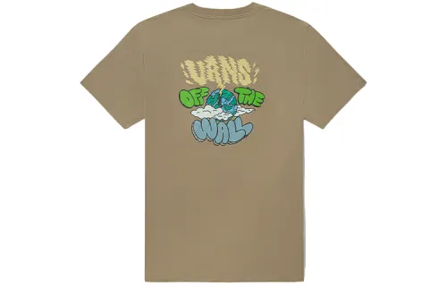 Vans T Shirts Unisex Brown Crew Neck Moderate Straight Fit