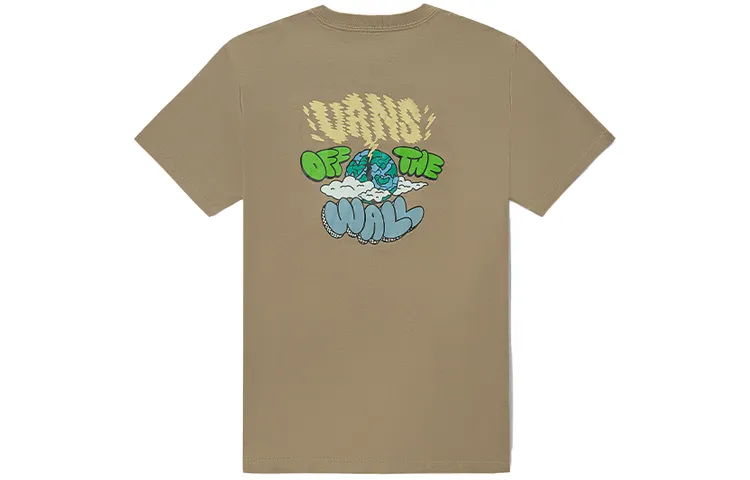 Vans T Shirts Unisex Brown Crew Neck Moderate Straight Fit