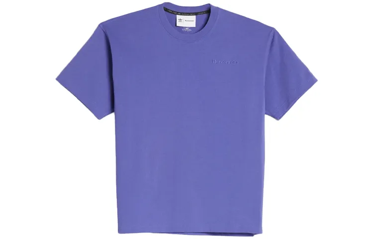 Adidas Originals T-Shirts Unisex Purple Crew Neck Moderate Straight Fit