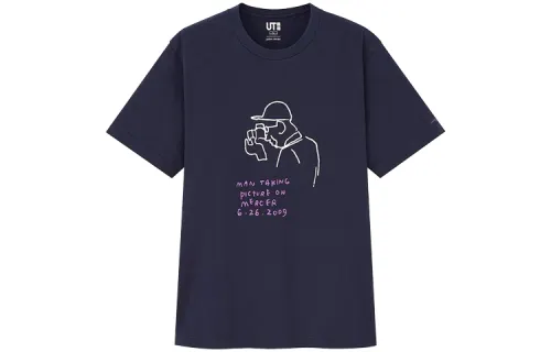 UNIQLO x Jason Polan T Shirt Unisex Navy Blue