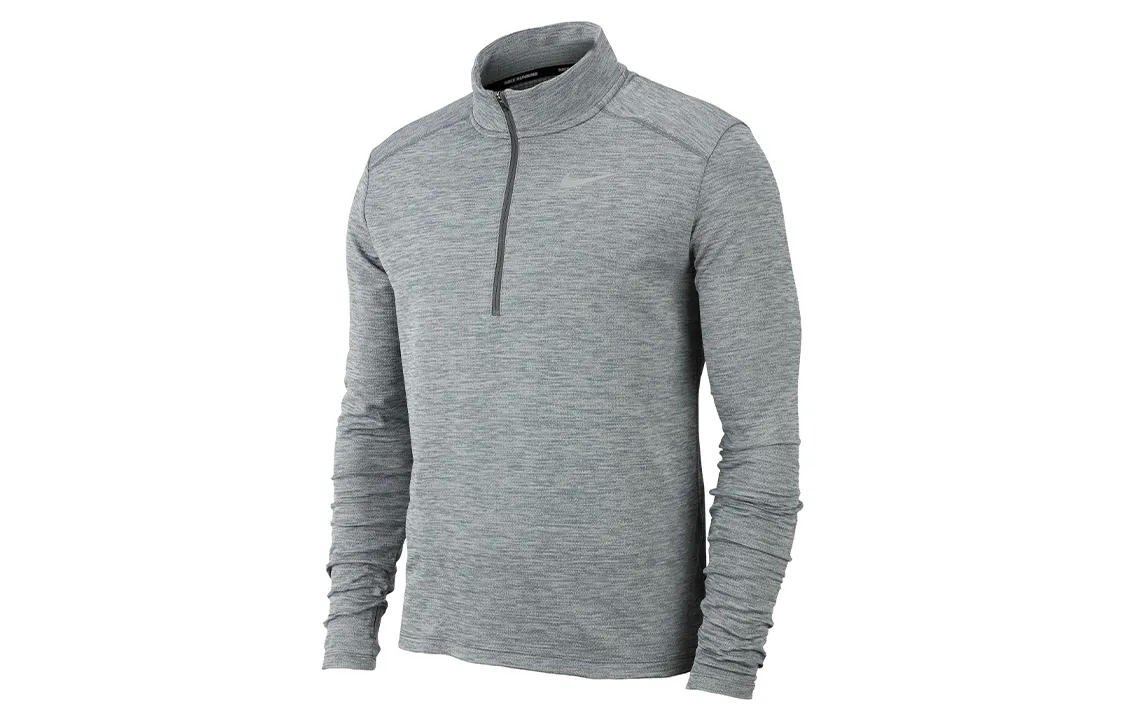 Nike T-Shirts Men's Gray Stand Collar Thin Straight Fit