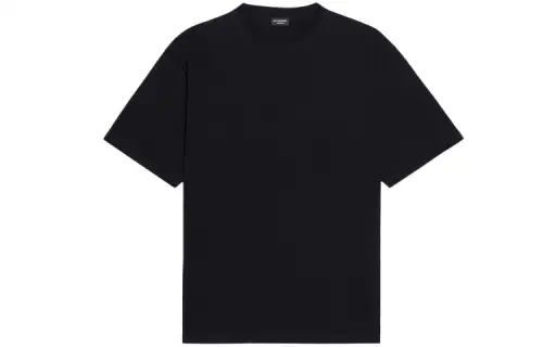Balenciaga T Shirts Men's Black Crew Neck Moderate Straight Fit