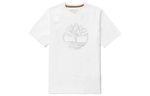 Timberland T Shirts Men's White Crew Neck Moderate Straight Fit