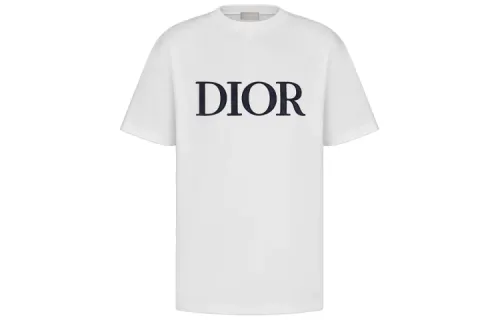 DIOR Quarterly New Products T Shirts Men's White Crew Neck Moderate Straight Fit