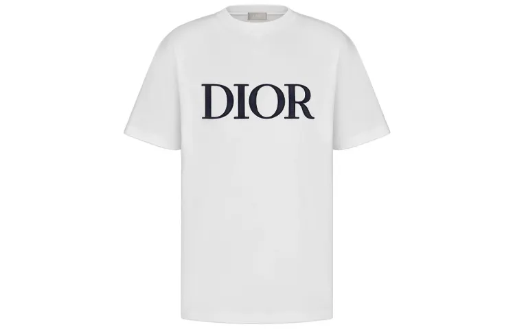 DIOR Quarterly New Products T Shirts Men's White Crew Neck Moderate Straight Fit