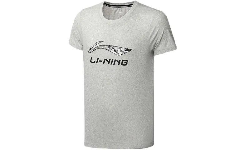 Li Ning T Shirt Men's Light Heather Gray
