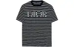 DIOR Quarterly New Products T Shirts Men's Marine Blue Crew Neck Moderate Straight Fit