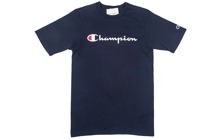 Champion T Shirt US Version Unisex Navy Blue