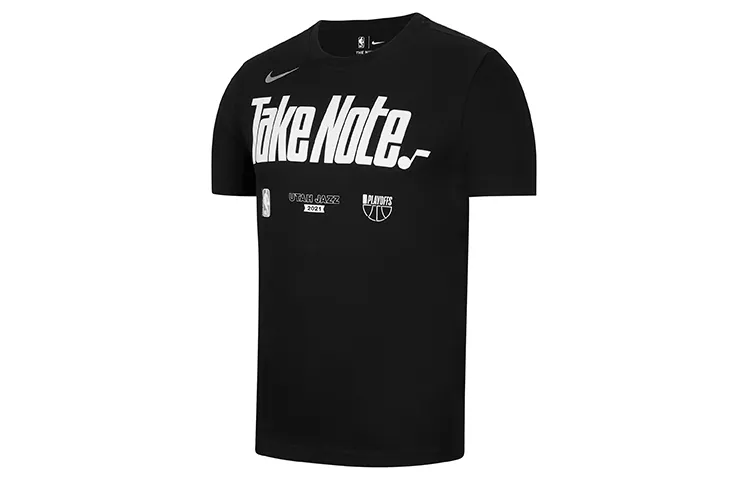 Nike T-Shirts Men's Black Crew Neck Moderate