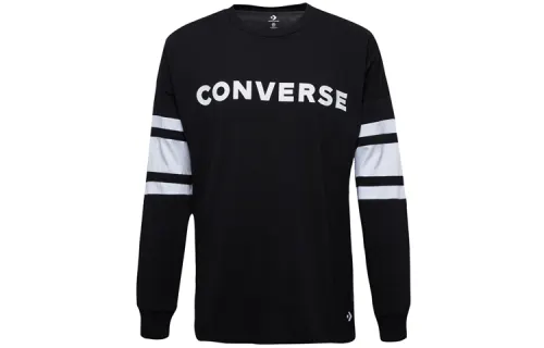 Converse T Shirts Men's Black Crew Neck Moderate Straight Fit