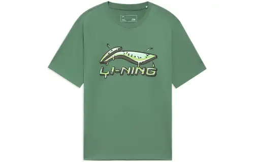 Li Ning Sports Fashion Collection T Shirt Unisex Mist Pine Green