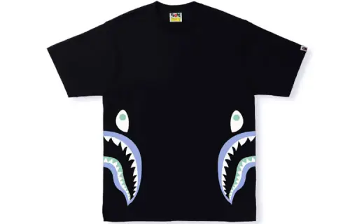 Bape Text Code Camo Side Shark Tee