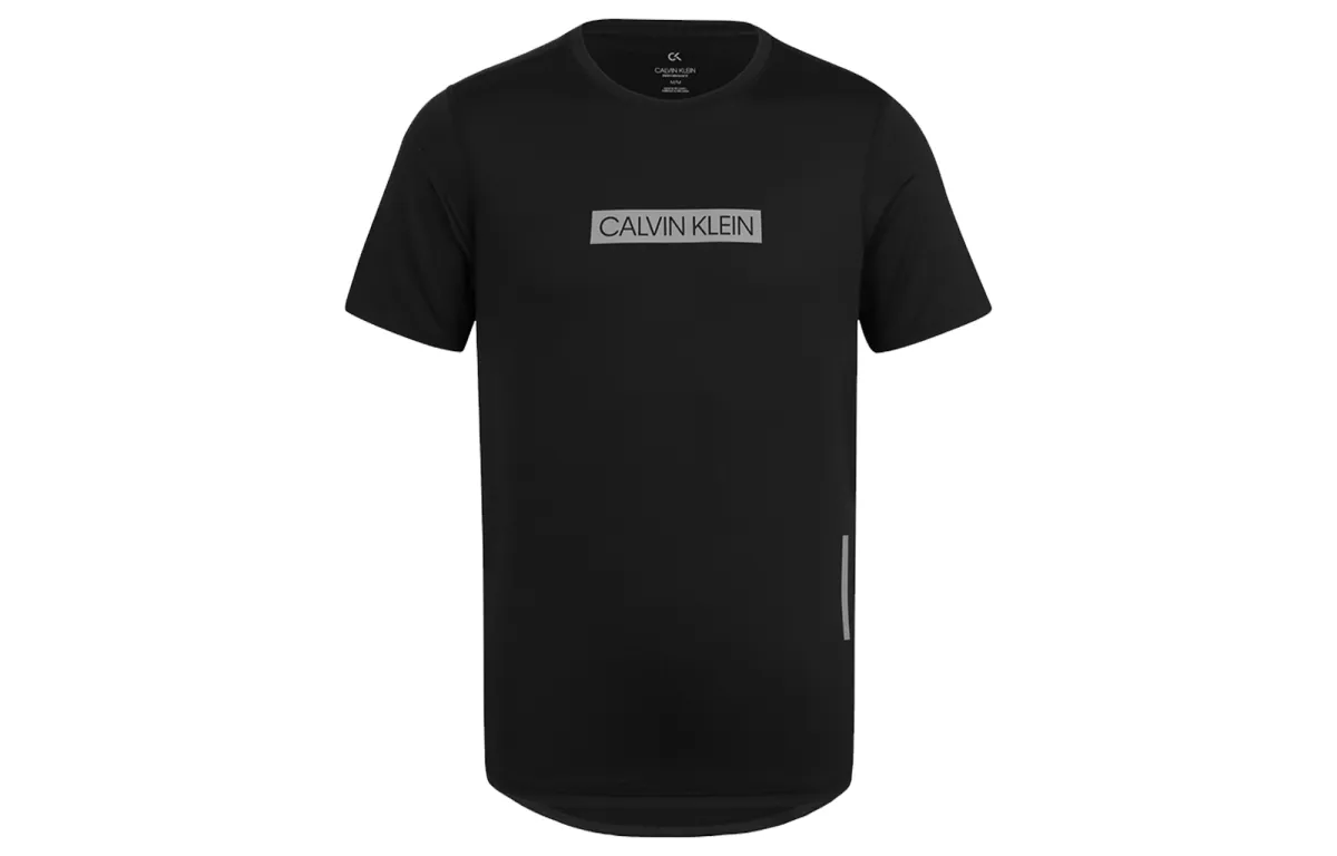 CK/Calvin Klein Crew Neck Fitted Straight Fit Short Sleeved T Shirt Men's Black