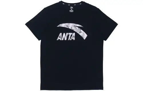 ANTA Life Collection T Shirts Unisex Black Crew Neck Straight Fit