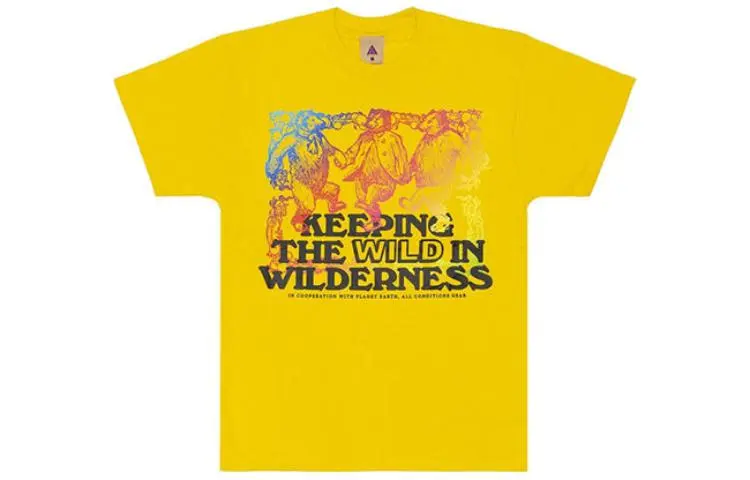 Nike ACG Alphabet Printing Athleisure Casual Sports T-shirt Yellow