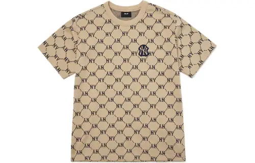 MLB Drop Shoulder Sleeve T-Shirt Unisex Beige
