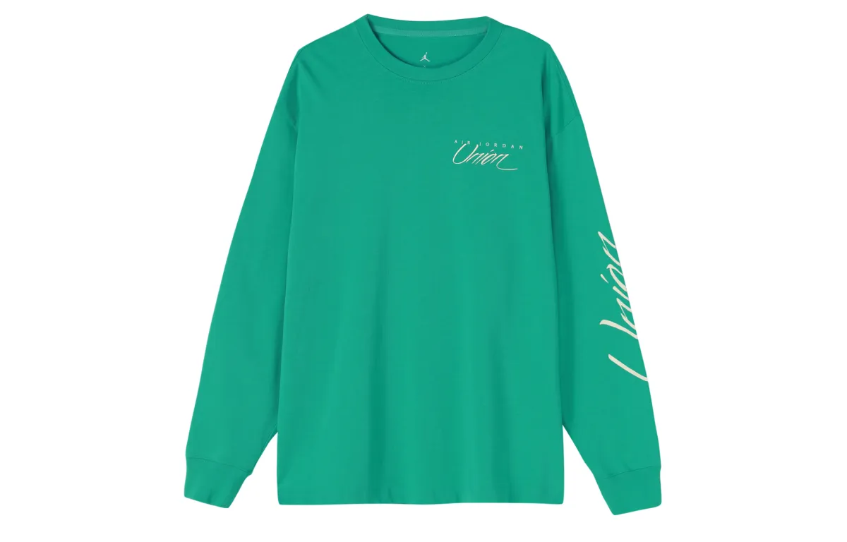 Jordan x Union Drop Shoulder Sleeve T Shirt Men's Power Green