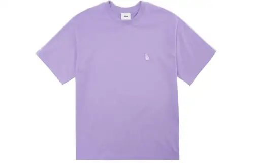 MLB Base Logo T Shirts Unisex Purple Crew Neck Moderate