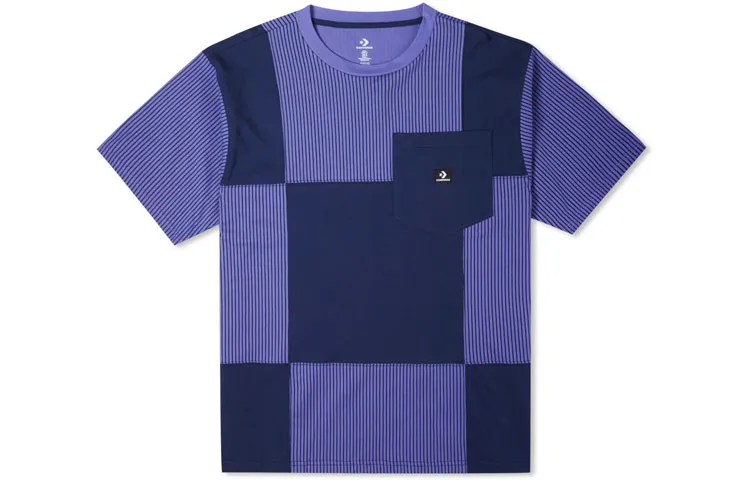 Converse Drop Shoulder Sleeve T-Shirt Men's Purple