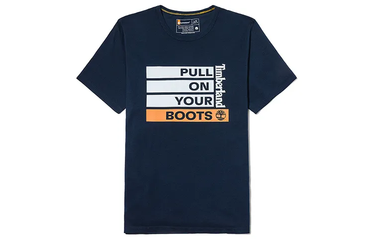 Timberland T-Shirts Men's Dark Sapphire Crew Neck Moderate Straight Fit