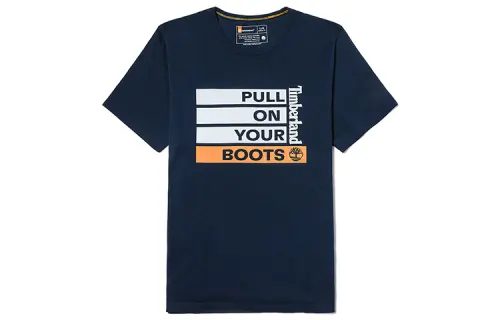 Timberland T Shirts Men's Dark Sapphire Crew Neck Moderate Straight Fit