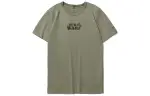 Li Ning Disney T Shirts Men's Blue Grass Green Crew Neck Moderate Straight Fit