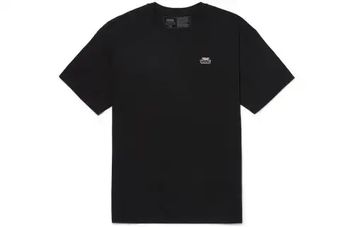Vans T Shirts Unisex Black Crew Neck Moderate Straight Fit