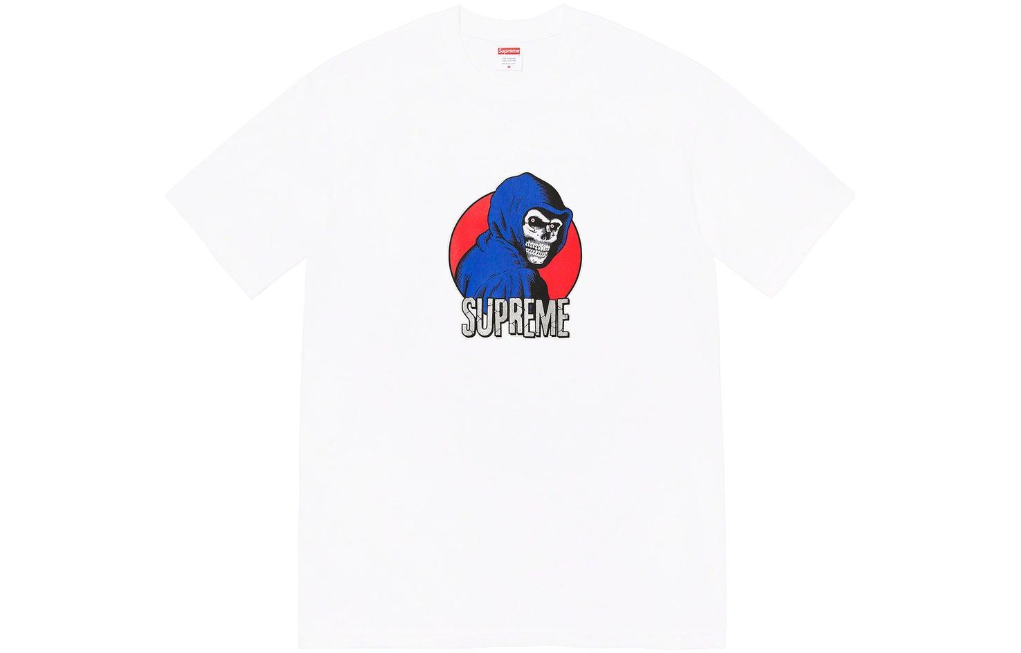 Supreme Clothing series, SS23 spring and summer series Week 1 REAPER TEE Death print short-sleeved American trendy T-shirt, same style for men and women