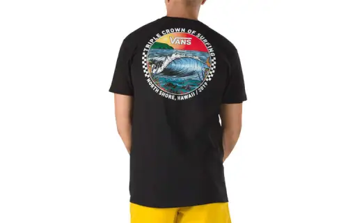 Vans T Shirts Men's Heather Gray Crew Neck Moderate Straight Fit