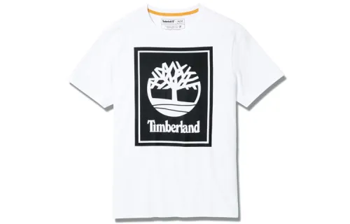 Timberland T Shirts Men's White Crew Neck Moderate