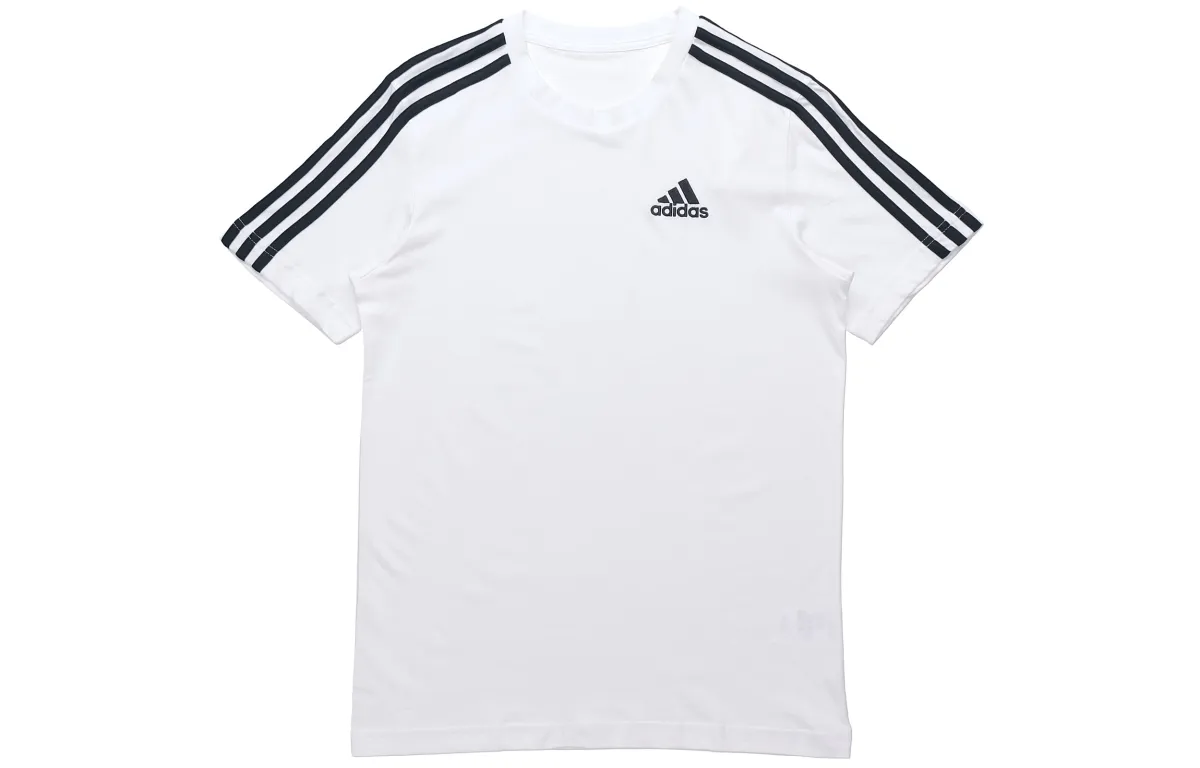Adidas ESSENTIALS 3 Stripes T Shirt Men's White