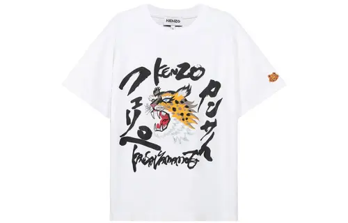 KENZO T Shirts Men's White Crew Neck Moderate Straight Fit