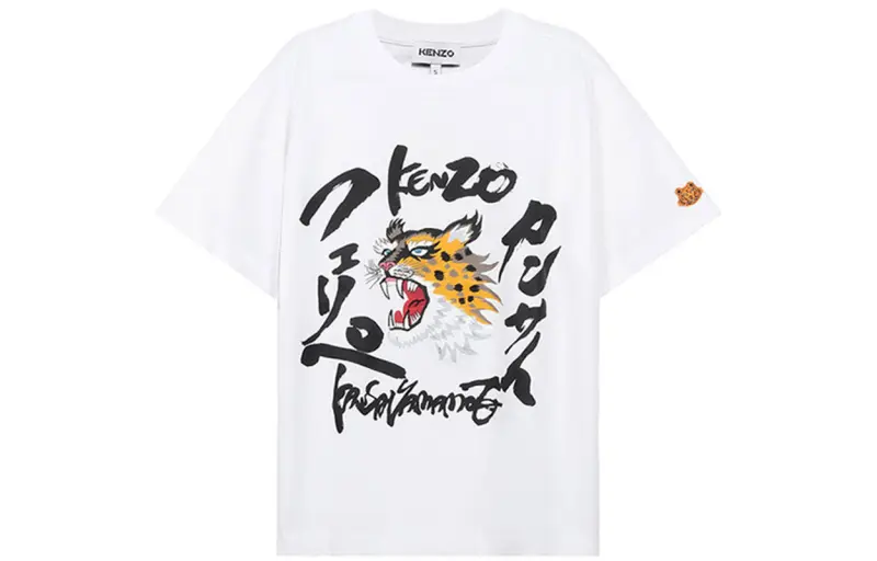 KENZO T Shirts Men's White Crew Neck Moderate Straight Fit