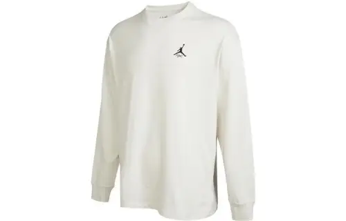 Jordan T Shirts Men's Beige Crew Neck Moderate Straight Fit