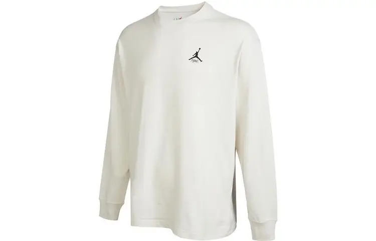 Jordan T Shirts Men's Beige Crew Neck Moderate Straight Fit
